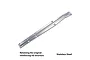 A silver GPM Racing stainless steel chassis brace or skid plate with a central reinforcing rib and multiple countersunk screw holes.