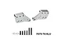 Two silver GPM Racing aluminium shock mounts with mounting screws and washers on a white background.