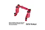 GPM Aluminium Steering Bell Crank/Drag Link Assembly - Red TXMM048-R