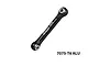 A black GPM Racing aluminium steering linkage rod with silver metal pivot balls at each end, isolated on a white background.