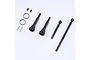 FMS steel front CVD driveshaft set components including shafts, pins, and clips on a white background.
