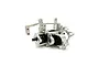 A raw silver Reefs RC XP Dual Dig Transmission unit featuring a machined metal housing and exposed internal black gears against a white background.