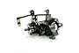 A black Reefs RC XP Dual Dig Transmission unit for RC crawlers, featuring machined metal housing, exposed gears, and mounting brackets.