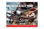 Box art for an Airfix 1/72 Mitsubishi Ki-46-II Dinah model kit, showing a detailed illustration of the aircraft in flight over a burning airfield.
