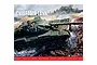 Box art for an Airfix 1/76 scale Chieftain Battle Tank model kit showing an illustrated green tank driving through water.