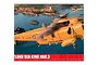 Box art for an Airfix 1/48 scale Westland Sea King HAR.3 model kit, showing a yellow RAF rescue helicopter flying over a coastal landscape.