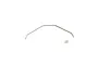 A silver metal front sway bar for an RC car, accompanied by a small white marker labeled 2.6, isolated on a white background.