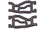A pair of black RPM front suspension arms for an RC car, showing left and right sides with molded RPM branding.