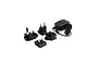 Spektrum AC power adapter with four interchangeable international wall plug adapters on a white background.