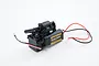 FMS complete gearbox assembly with a 50T Power Dash 180 motor, featuring black plastic housing and red and black electrical wires.