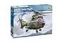 Italeri 1/72 scale AS332 Super Puma helicopter plastic model kit box showing a camouflaged military helicopter in flight.