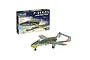 A Revell 1/72 scale Focke-Wulf Flitzer model kit box next to a fully assembled and painted model of the aircraft.