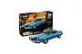 A Revell 1/24 scale model kit of a blue 1969 Chevy Camaro Yenko from Fast & Furious, shown with its packaging box.