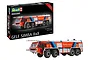 Revell 1/24 scale GFLF Simba 8x8 airport fire truck model kit box and assembled model on a white background.