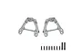 GPM Aluminium Rear Shock Towers 2Pcs - Silver SCX3030-S