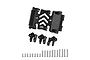 GPM Black Aluminium Centre Gear Box Skid Plate & Mount Set SCX3038BA-BK