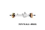 GPM Racing silver aluminium and brass front differential axle housing for SCX10 Pro RC crawler.