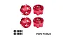 GPM Aluminium 17mm Serrated Wheel Nuts 4Pcs - Red XRT005-R