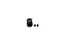 A black 15T XP pinion gear with two small grub screws on a white background.
