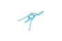 A transparent blue BetaFPV drone canopy spare part shown against a white background.