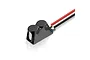 Hobbywing Module D capacitor upgrade unit featuring a black plastic housing with red and black wires attached.