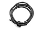 A coil of black Reedy 12AWG silicone wire for RC electronics, featuring the brand name and gauge printed on the insulation.