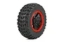 Losi 4.7/5.5" DBXL Off Road Tyres on Black/Red Rims - Beadlocked Wheels 2Pcs LOS45004