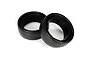 Two black rubber RC car tyre inserts for Losi 5IVE-T on a white background.