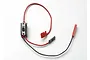 Traxxas RX power pack wiring harness featuring an on/off switch, red and black wires, and multiple connectors against a white background.