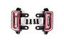 Traxxas complete tail light assembly including two light units and four mounting screws on a white background.