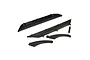 Losi DBXL side chassis guards and curved support braces made of black molded plastic.