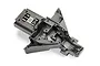 Traxxas rear lower bulkhead chassis component in grey plastic with a QR code sticker.