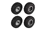 Element RC 1/12 Enduro12 Tyres on Chrome Rims - Glued Wheels 4Pcs 41137
