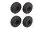 Element RC 1/12 Enduro12 Tyres on Black Rims - Glued Wheels 4Pcs 41142