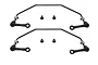Factory Team RIVAL MT8 FT Anti-Roll Bar Set including two sway bars, mounting hardware, and plastic ball ends on a white background.