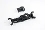 A black plastic front axle housing and differential cover for an FMS RC vehicle, shown against a white background.