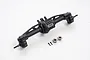 FMS rear axle assembly for 1:10 scale RC vehicles, featuring a black plastic housing with FMS branding, two metal wheel hexes, and two small screws.