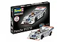 Revell 1/32 scale Porsche 917/10 Martini Racing plastic model kit box and a fully assembled and painted model car.