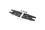 Losi rear suspension arm set for 8XE RTR, including two black plastic arms, four small black pins, and four metal washers.
