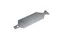 A silver aluminum RC car chassis plate for the Losi 22S Sprint, shown from a top-down perspective against a white background.