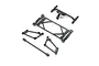 Losi Front Wing Mount Set, Black: 22S Sprint LOS-2423