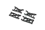 A set of four black plastic RC suspension arms for the Losi 22S Sprint, arranged on a white background.