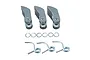 Losi aluminium clutch shoe and spring set for RC vehicles, including three shoes, six washers, and three springs.