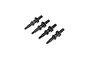 Four black metal TLR shock stand-offs arranged in a row on a white background.