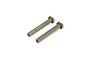 Two metallic steering posts for TLR RC vehicles, featuring a cylindrical body with a flat-sided head and threaded ends.