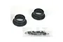 Two black rubber exhaust seals and a small plastic bag containing several metal exhaust springs for Losi RC vehicles.