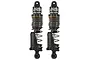 A pair of Pro-Line PowerStroke front shock absorbers for 1/10 scale RC vehicles, featuring black bodies, silver springs, and black plastic guards.