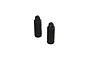 Two black threaded shock bodies for ARRMA RC vehicles, shown against a plain white background.