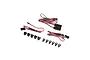 Losi LED light set for RZR Rey including multiple LED light wires with connectors and several black plastic wire management clips on a white background.
