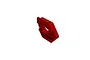 A red anodized aluminum sliding motor mount plate for ARRMA RC vehicles, shown from an isometric angle.